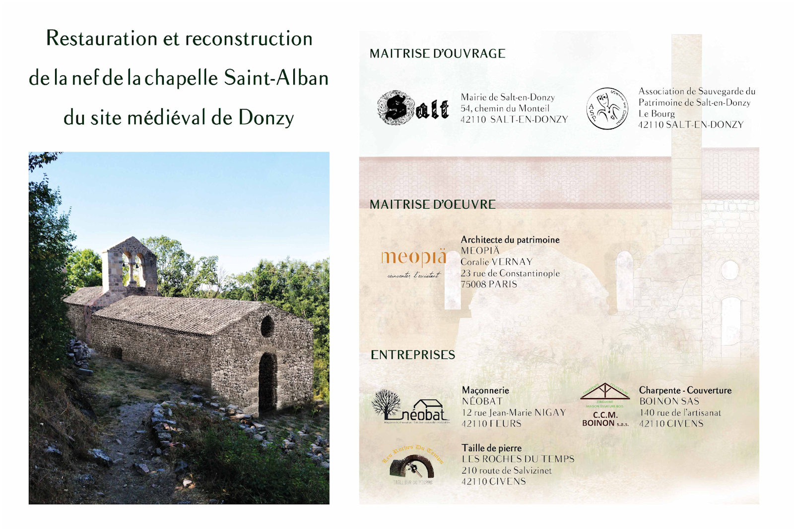You are currently viewing Lancement du chantier nef Chapelle
