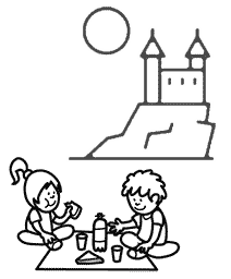 Pique-nique château enfants