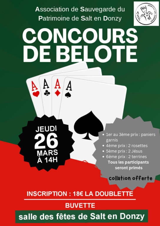 Affiche concours de belote