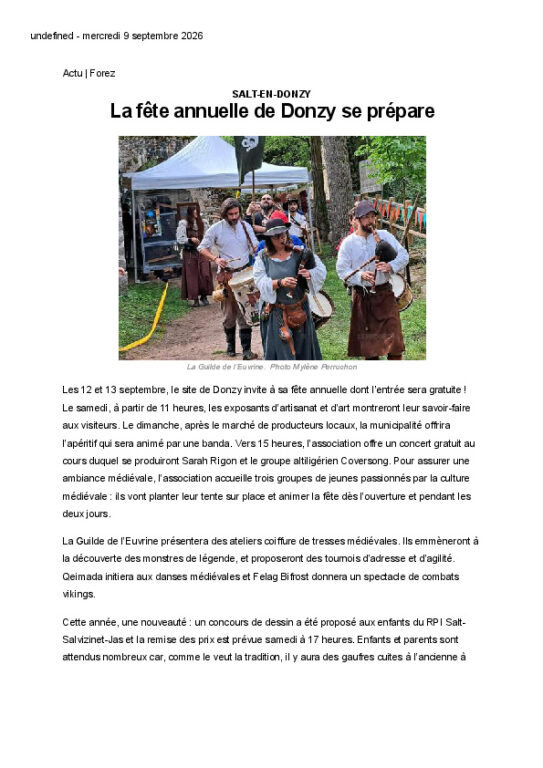 le Progres 20260909 fête de Donzy p1
